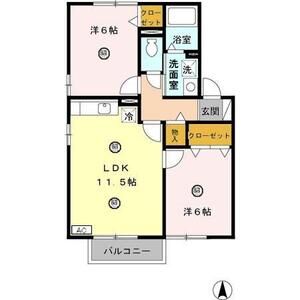 2LDK 間取り図