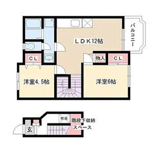 2LDK 間取り図