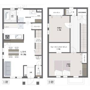 2LDK 間取り図