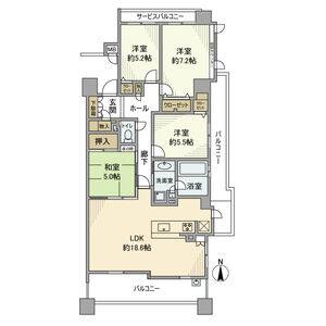 4LDK 間取り図