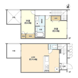 2LDK 間取り図