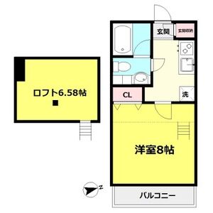 1K 間取り図