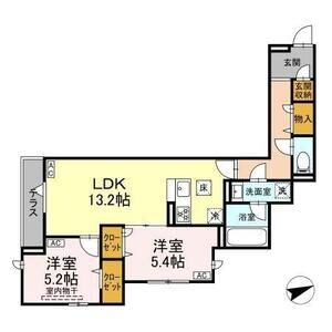 2LDK 間取り図