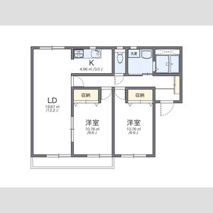 2LDK 間取り図