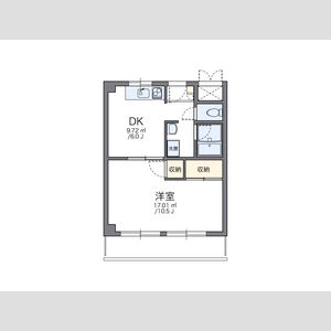 1DK 間取り図