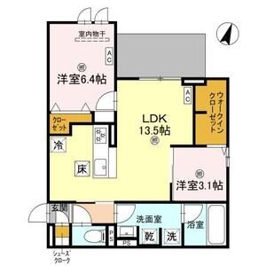2LDK 間取り図