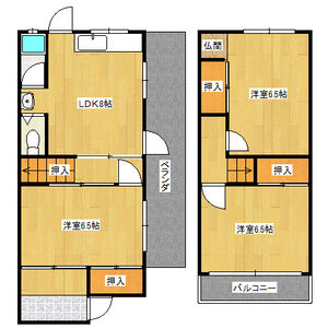 3LDK 間取り図