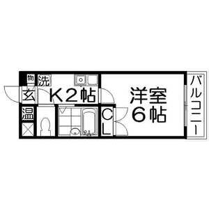 1K 間取り図
