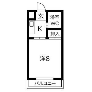 1K 間取り図