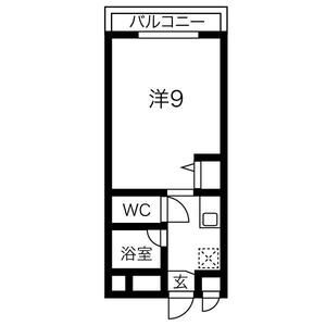 1K 間取り図
