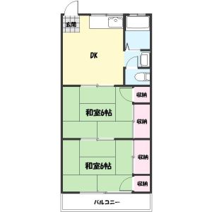 2DK 間取り図