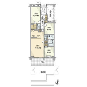 3LDK 間取り図