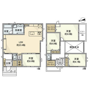 4LDK 間取り図