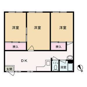 3DK 間取り図