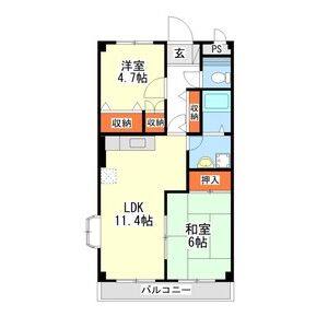 2LDK 間取り図