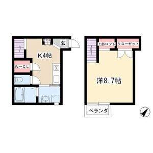 1K 間取り図