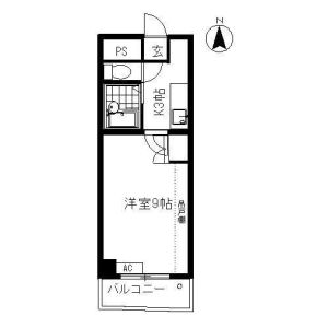1K 間取り図
