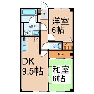 2DK 間取り図
