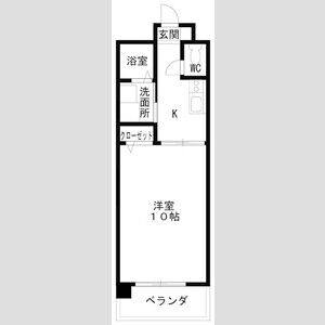 1K 間取り図
