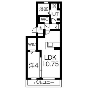 1LDK 間取り図