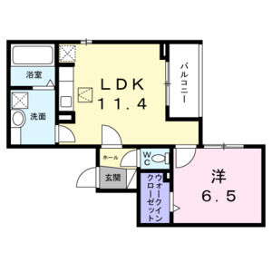 1LDK 間取り図