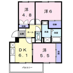 3DK 間取り図