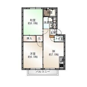 2DK 間取り図