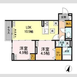 2LDK 間取り図