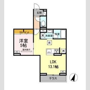 1LDK 間取り図