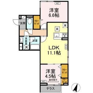 2LDK 間取り図
