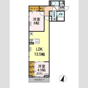 2LDK 間取り図