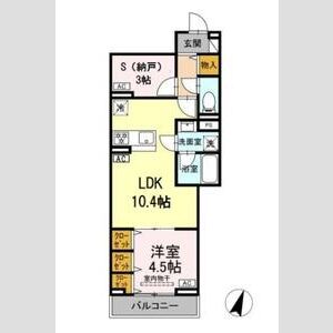 1LDK 間取り図
