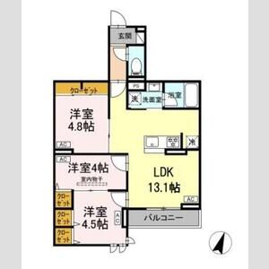 3LDK 間取り図