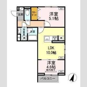 2LDK 間取り図