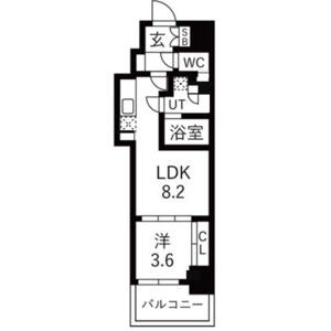 1LDK 間取り図