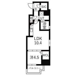 1LDK 間取り図