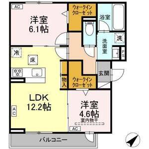 2LDK 間取り図
