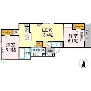 2LDK 間取り図