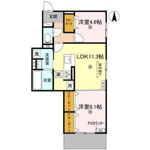 2LDK 間取り図
