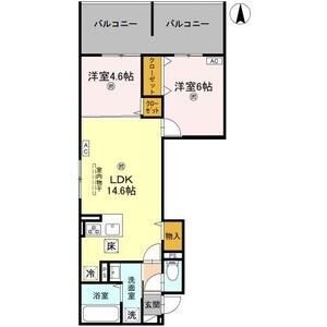 2LDK 間取り図