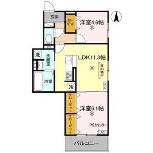 2LDK 間取り図