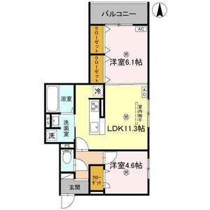 2LDK 間取り図