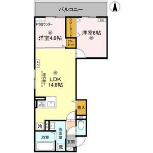 2LDK 間取り図