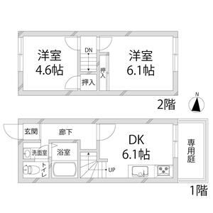 2DK 間取り図