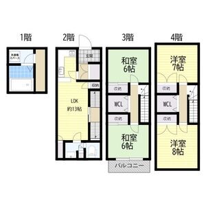 4LDK 間取り図