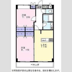 2LDK 間取り図
