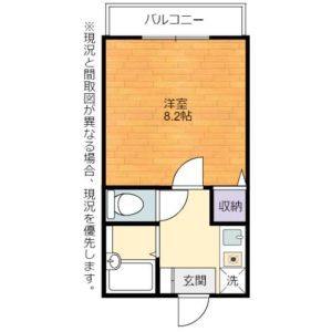 1K 間取り図