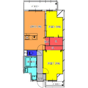 2LDK 間取り図