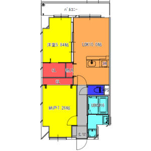 2LDK 間取り図