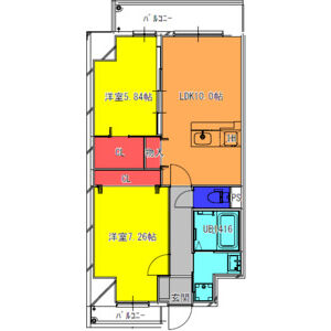 2LDK 間取り図